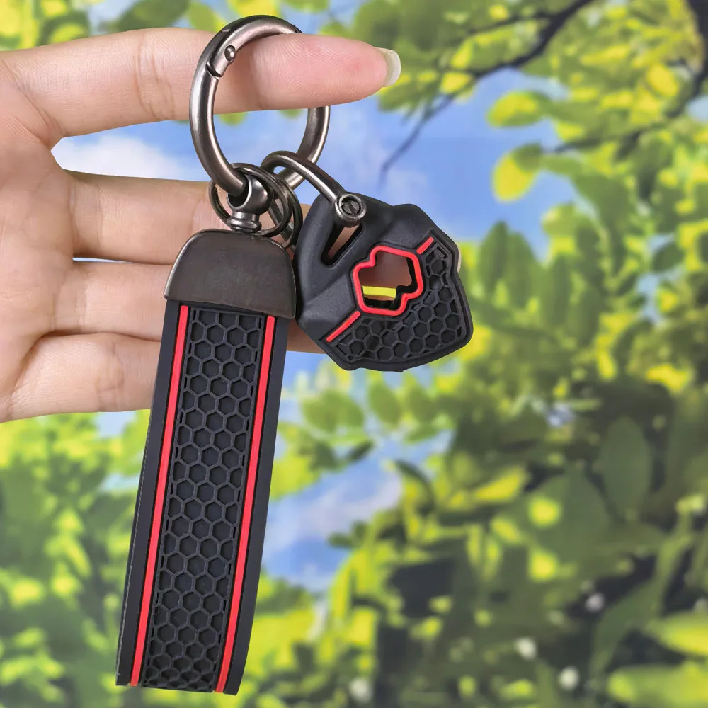 Sport Silicone Key Protector With Keychain For Suzuki Vstrom 650 1000 1050 1050XT DL650 DL1000 Vstrom650 Vstrom1000 Vstrom1050 view 3