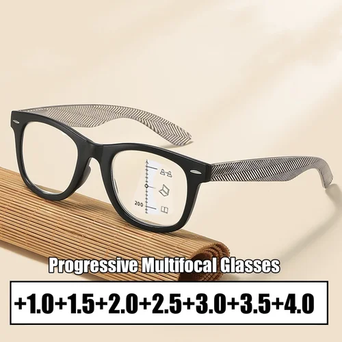 Gafas de lectura multifocales Vintage para hombre y mujer, anteojos progresivos ultraligeros, Retro, de gran tamaño, para presbicia de visión de lejos