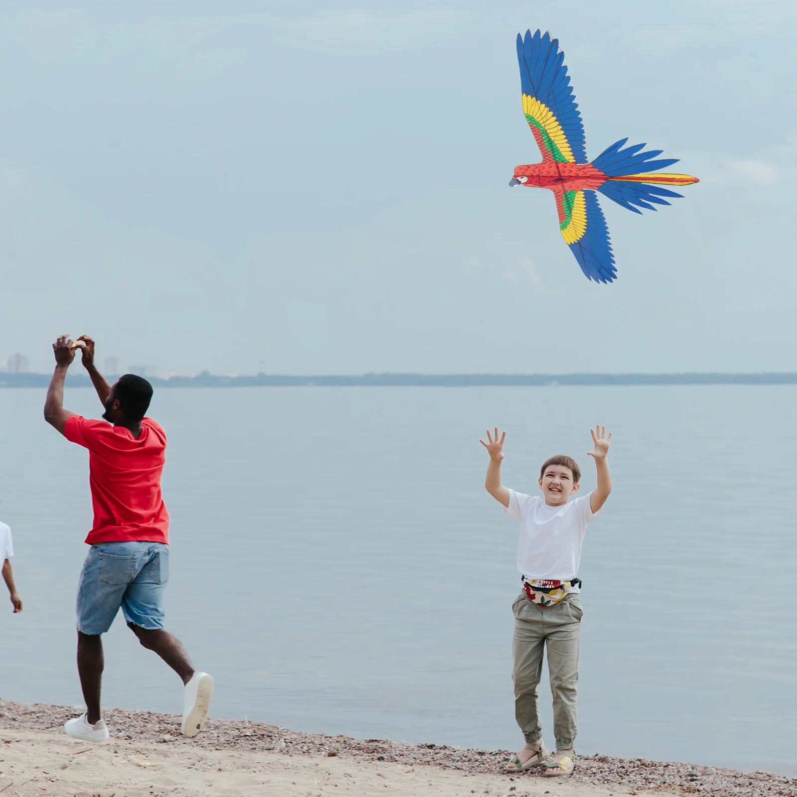 1세트 비치 야외 사용을 위한 쉽게 날릴 수 있는 유연하고 내구성이 뛰어난 만화 연 낚싯대와 함께 긴 수명을 제공하는 어린이 성인용