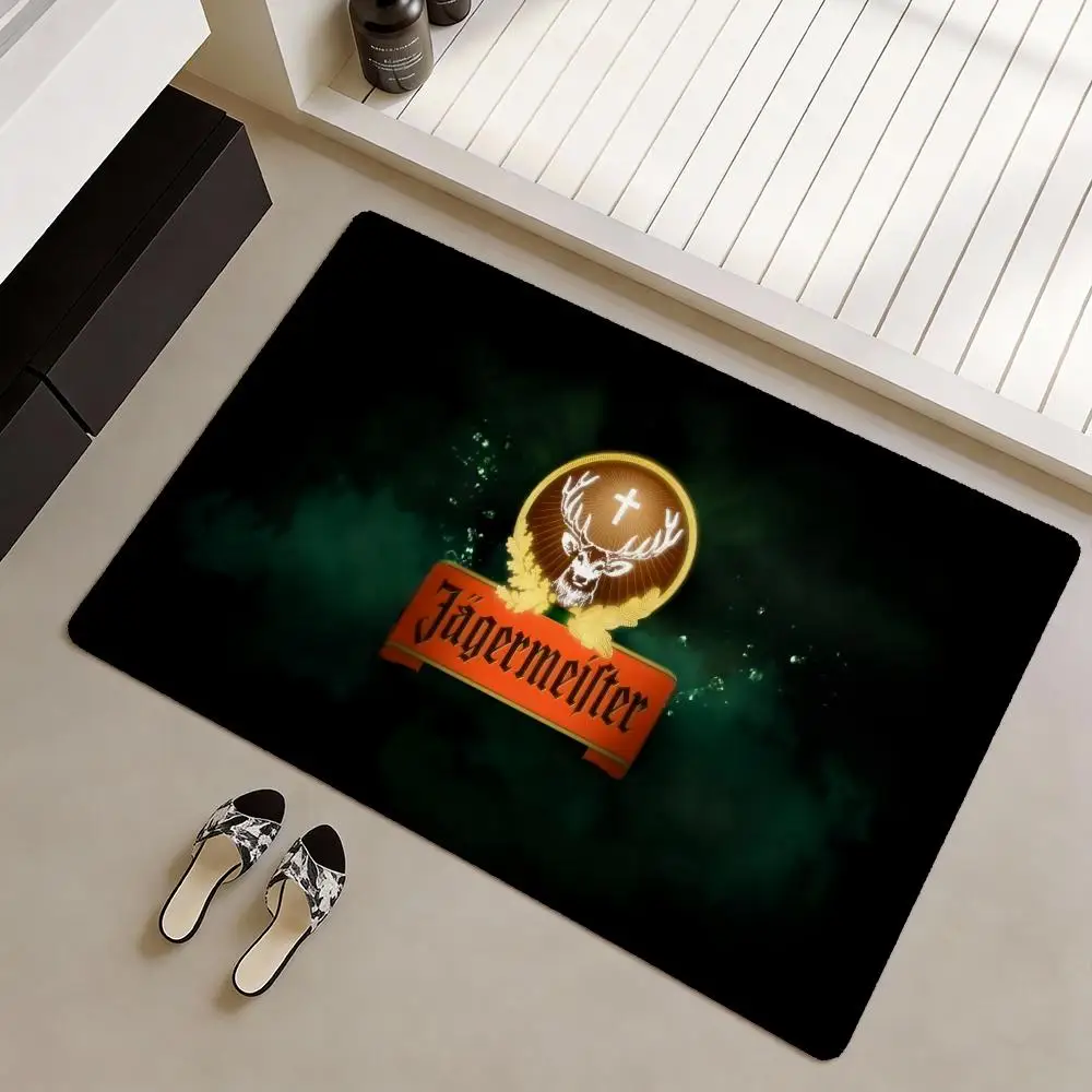 Fashion Drinks J-Jagermeister - Tapete de franela suave antideslizante para puerta, alfombra gruesa para decoración del hogar y sala de estar