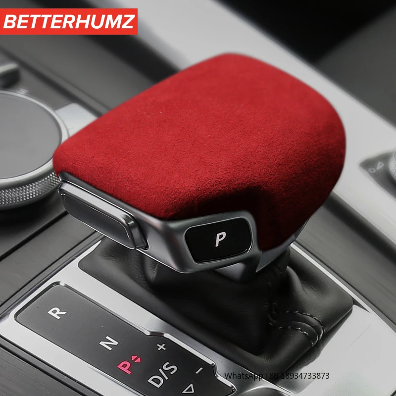 Car Accessories Interior Decoration Alcantara Wrap For Audi A4L A5 Q5L Q7 A6L A6 A7  Gear Shift Konb ABS Cover Sticker