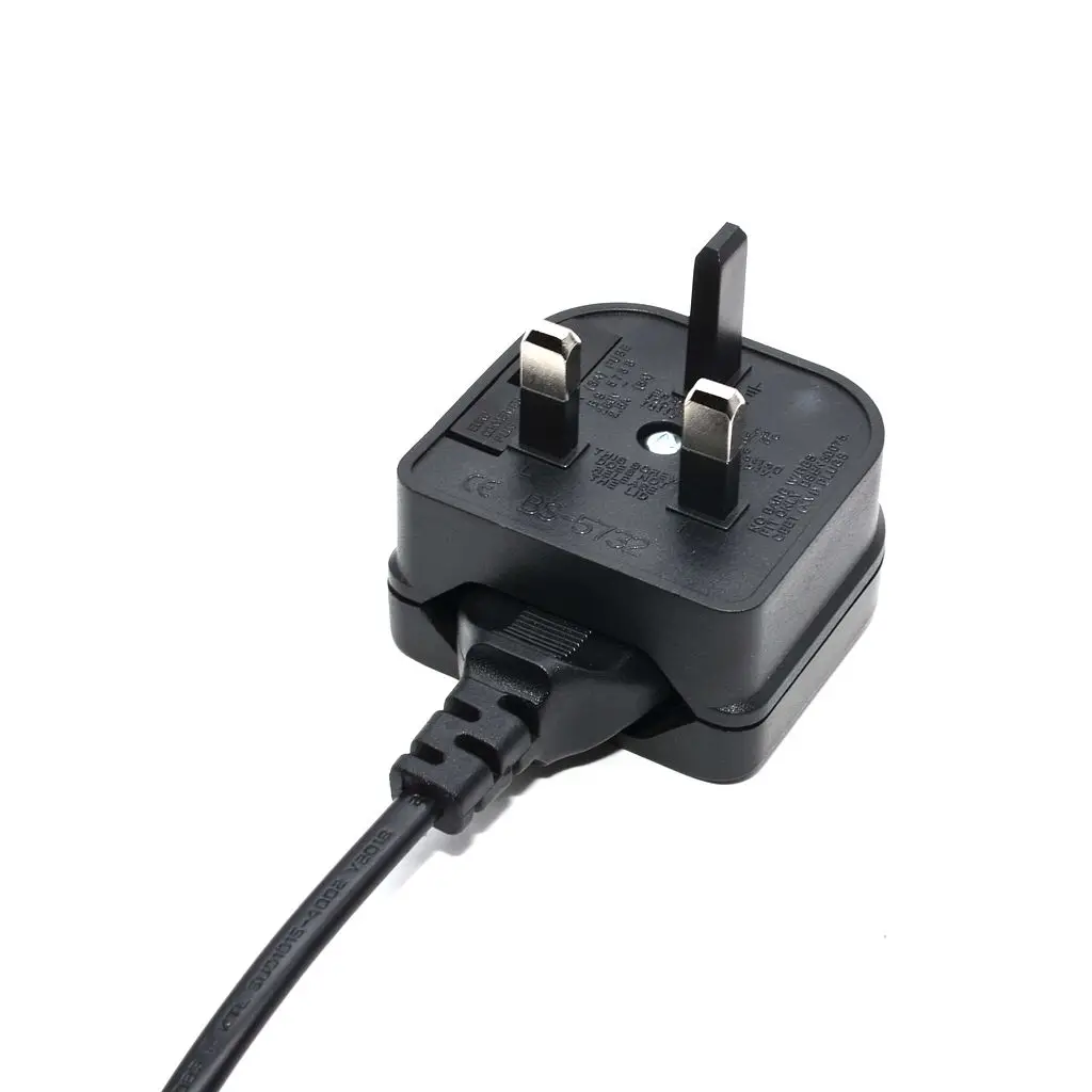 3X Euro 2 Pin To 3 Pin Converter Plug Adapter Black white