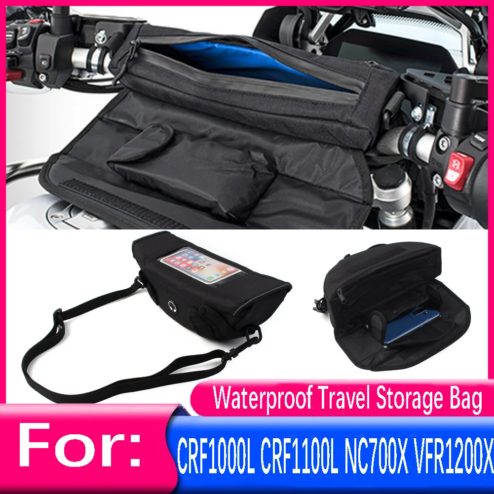 Modern waterproof handlebar travel bag Travel storage bag For HONDA CRF1000L CRF1100L Africa Twin Adventure NC700X VFR1200X