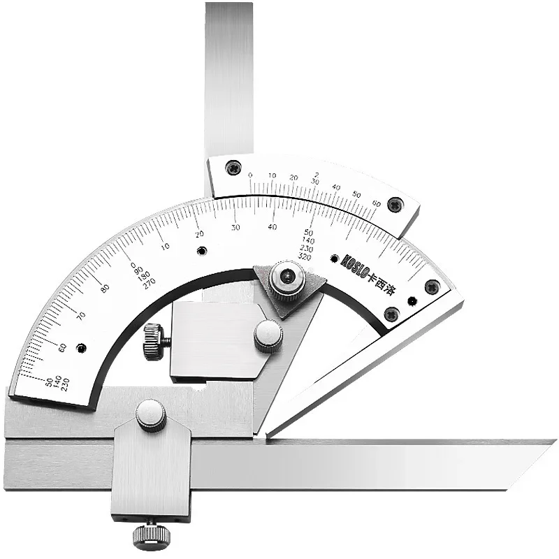 Vernier Bevel Protractor 0-320 Degree Angle Measuring Device Universal Stainless Steel/Carbon Steel for Carpenter Construction