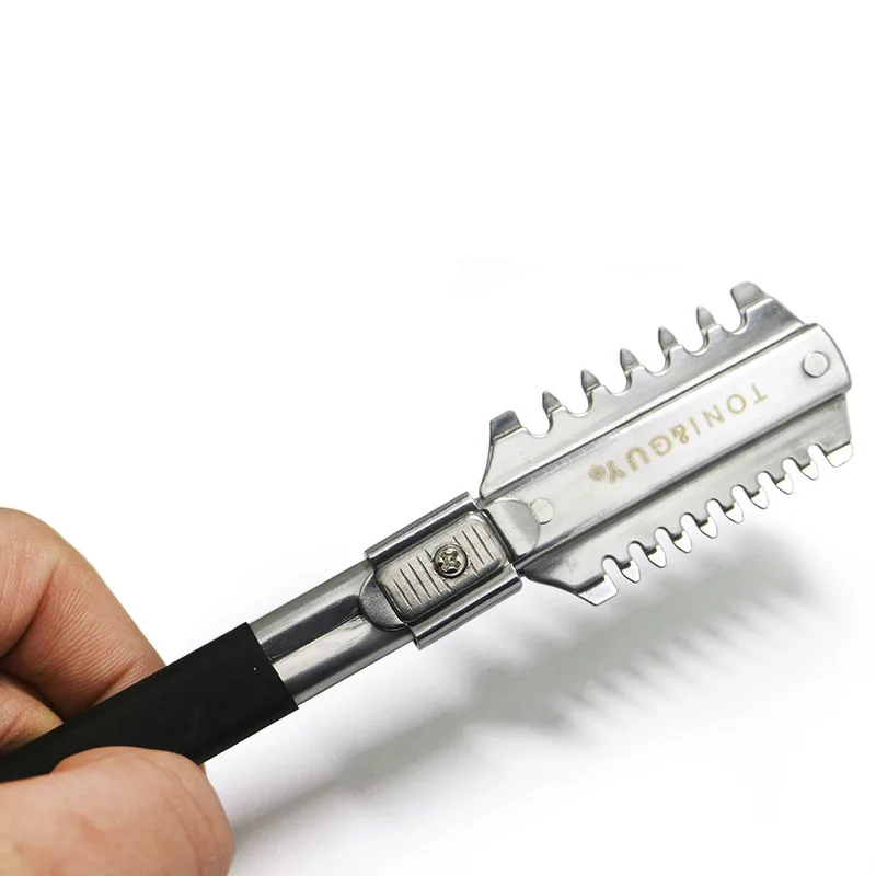 Barbershop Haircutting Double-Edge Razor Barber Stainless Steel Cutting Thinning Hair Shaver Pro Barber Styling Tool Accessories