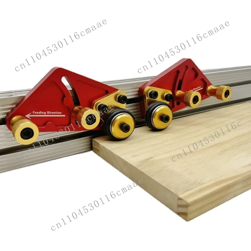 Double Wheel Woodworking Multifunctional Bearing Roller Press, Inverted Table Saw Feather Board Auxiliary Tool
