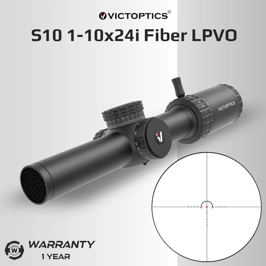 Victoptics 1-10X24 Sfp Fiber Lpvo Rifle Scope with Turret Lock 30Mm Tube Wide Field of View Hunting Riflescopes