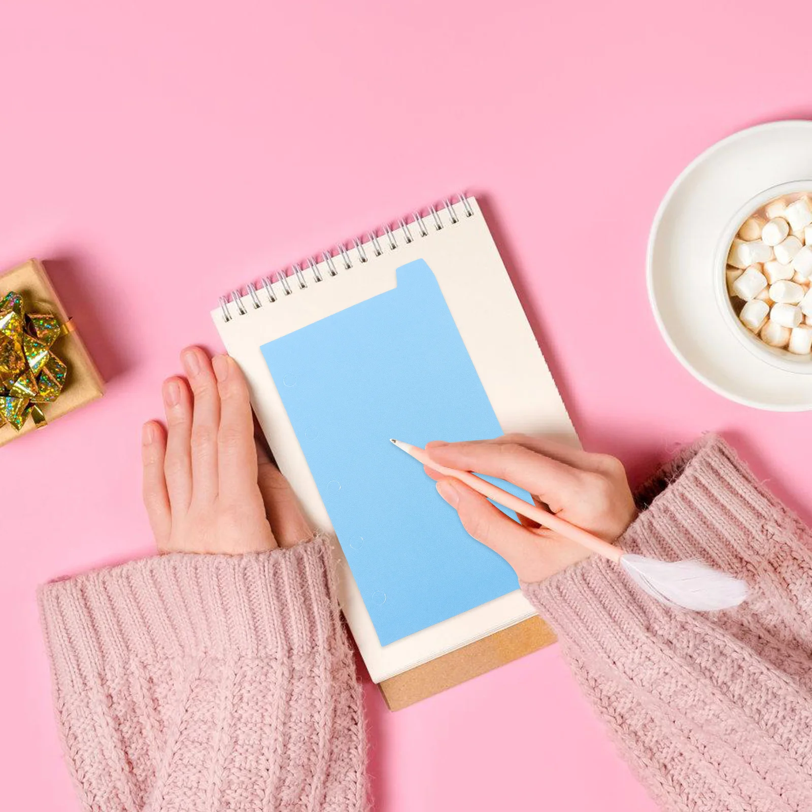 2 Sets A8 Paper Binder Dividers Notepad Tabs Loose-Leaf Page Markers For Notebooks Files Planners Indexing Classification Office