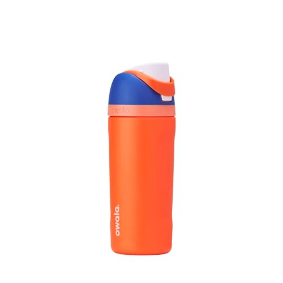 

FreeSip Insulated Stainl Steel Water Bottle with Straw for Sports Travel and School BPAFree Sports Water Bottle 16 oz Blue Citr