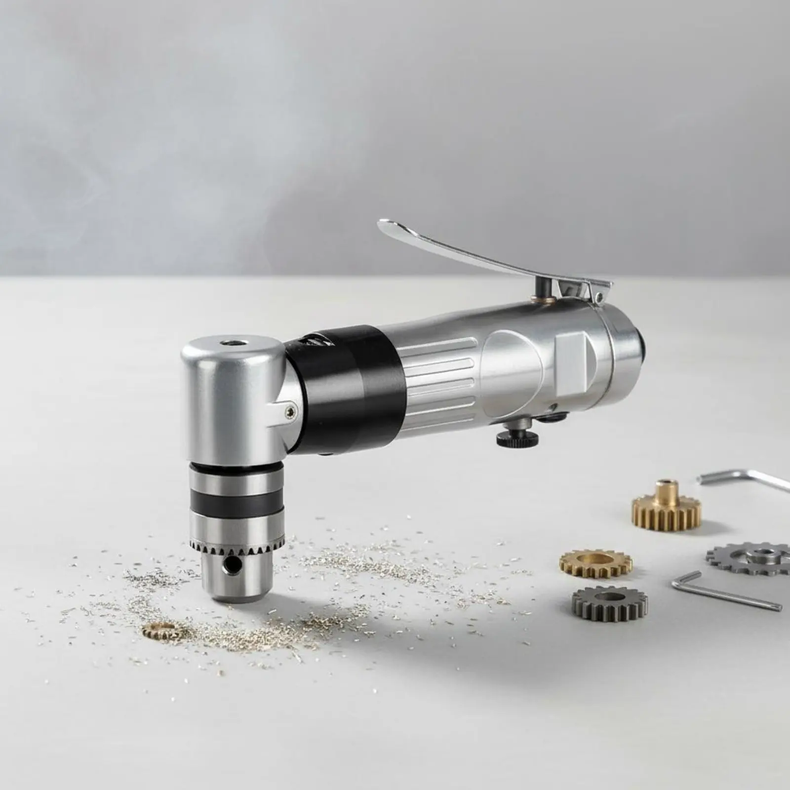 

3/8 Inch 90-Degree Air Drill 1500 Rotations per Minute High Speed Reversible Air-Powered Angle Drill Small Design Sturdy Metal