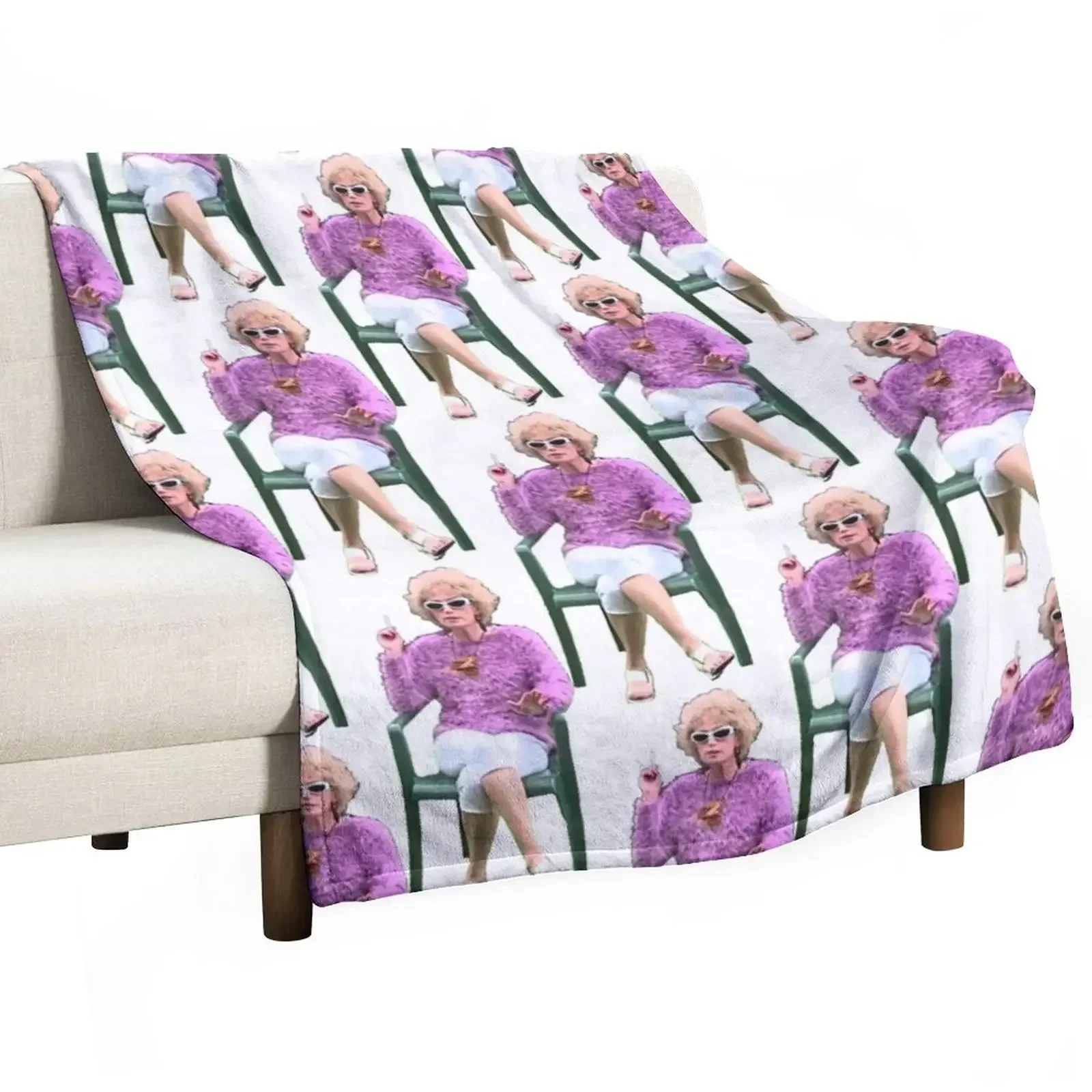 

Kath and Kim: Kath Having a Smoke Throw Blanket Thins For Sofa Thin anime Blankets