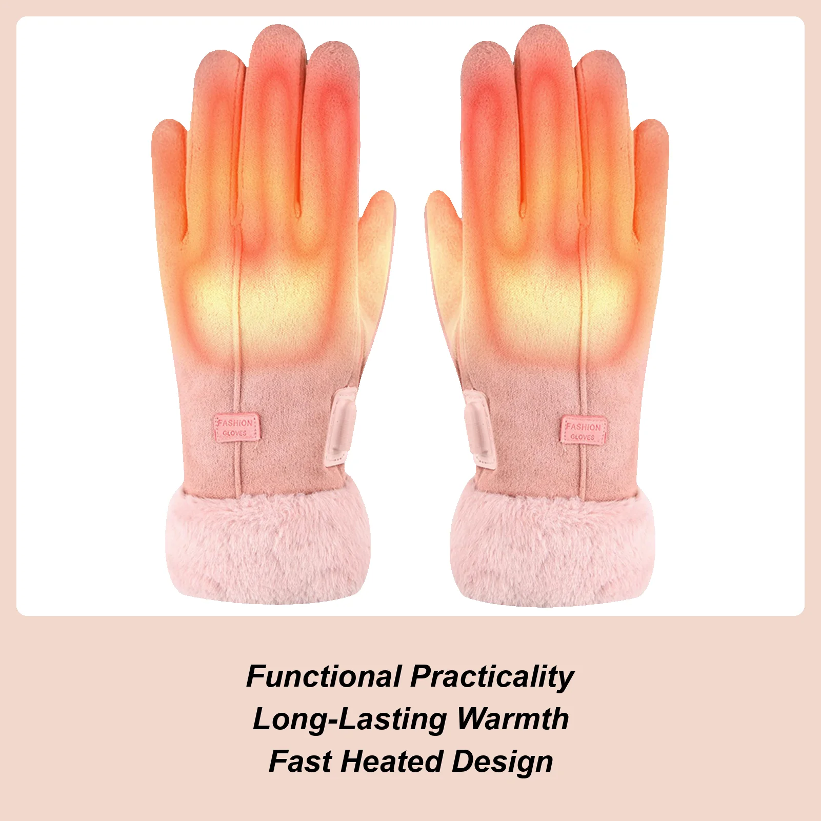 

Waterproof Heated Gloves Men Women, USB Thermal Winter Gloves for Snow Sports Camping Outdoor Activities