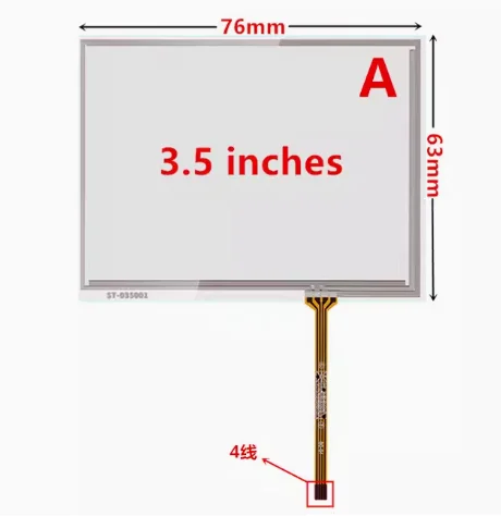 

Новый 4-резисторный сенсорный экран 3,5 дюйма 76X63