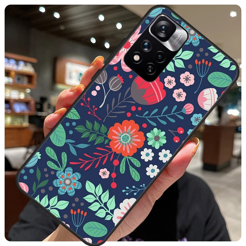 Floral Charm Secret Garden For Redmi Note 11 Pro Case For Redmi Note 12 8 9 10 Pro 8T 9S 10S 11S 12S 12C 9C 10C Coque