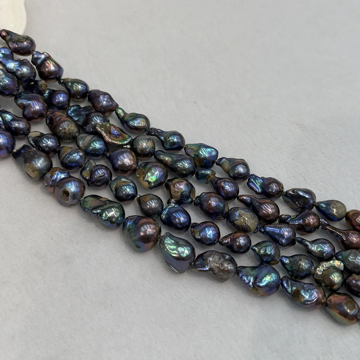 Natural Freshwater Pearl Black Baroque Bead for Jewelry Making DIY Necklace Bracelet Earrings Accessory Women Gift Size 12–16 Mm