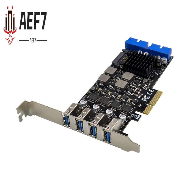 

AEF7-ST668 Pcie X4 NEC720201 4 Channel/8 Port USB3.0 Industrial Control Multi-Function Convenience Converter Card