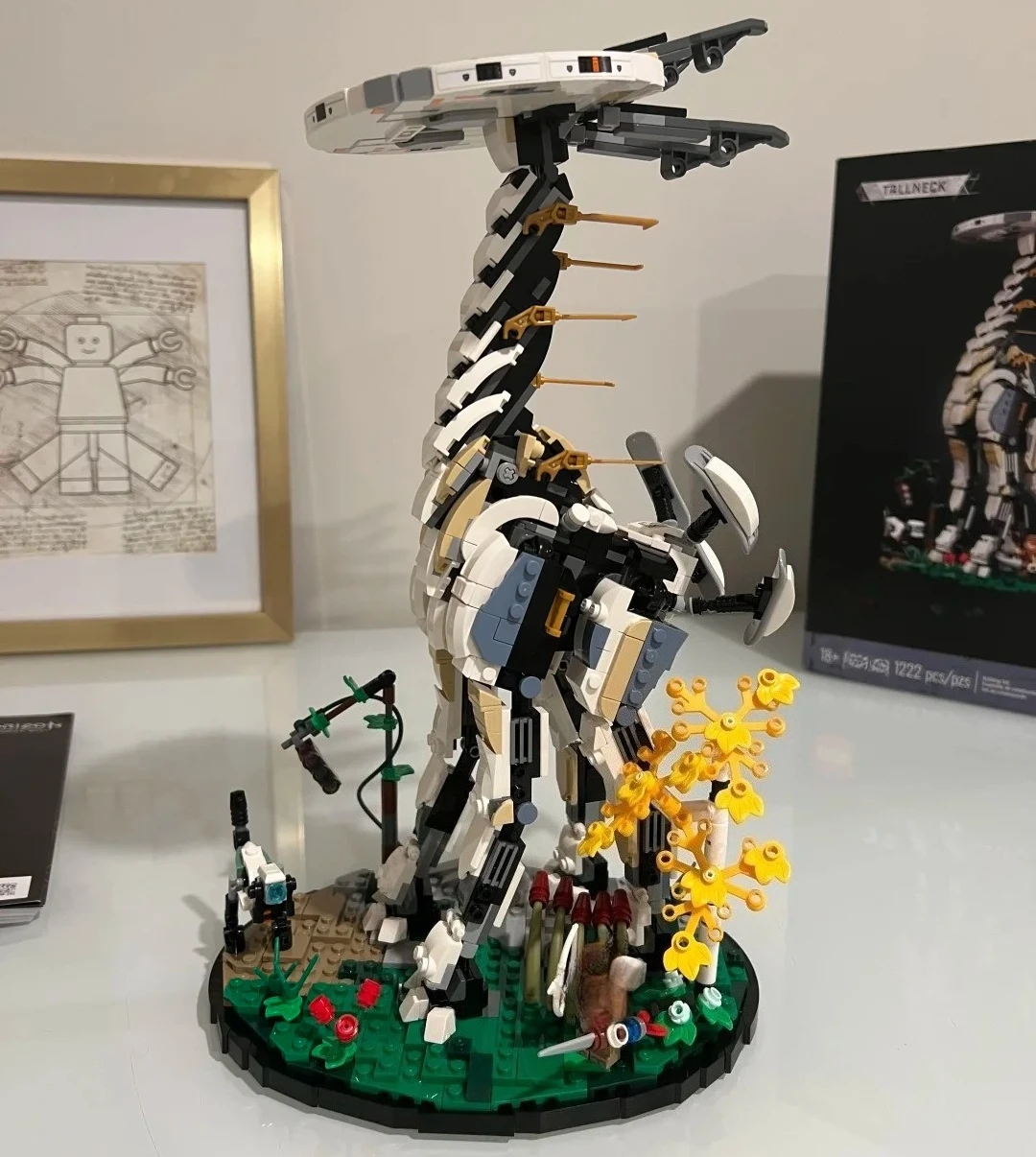 Conjuntos de bloques de construcción de bestia de cuello largo de jirafa compatibles con partículas Legoed adecuadas para regalos de Navidad 76989