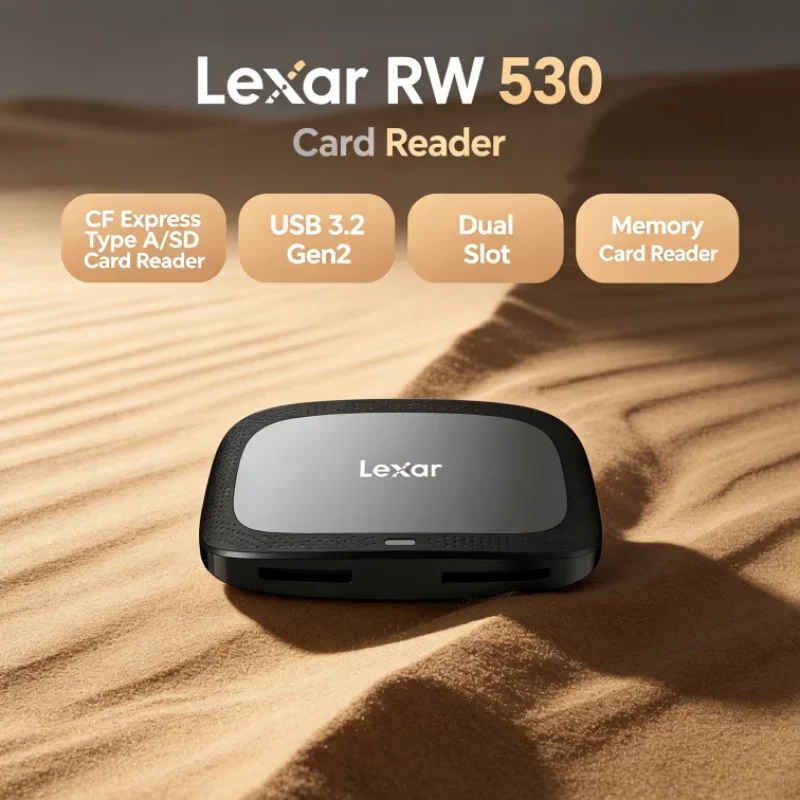 Lexar CFexpress Type A / SD Memory Card Reader CFA Max 900MB/s RW530 USB 3.2 Gen2 Dual Slot SD Card Reader