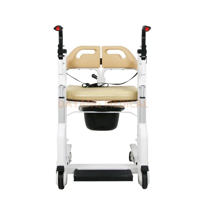 Electric Transfer Lift Commode Chair Carbon Steel Wireless Remote Control Waterproof Bath Chair for Disabled Elderly Patient