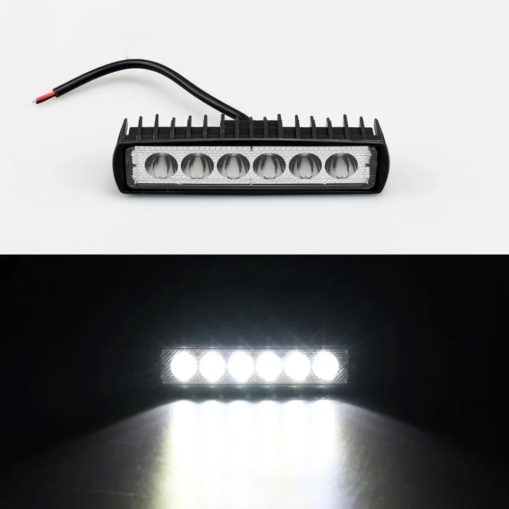 6 LED Motocycle Work Light High Bright Spotlight Offroad Automobile Truck Driving Fog Headlights DRL Driving Lamp 12V