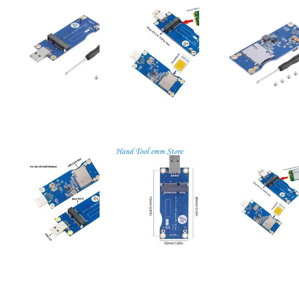 

H37F Portable 3G/4G PCIE Wireless Card to USB Adapter for WWAN/LTE/4G Modle