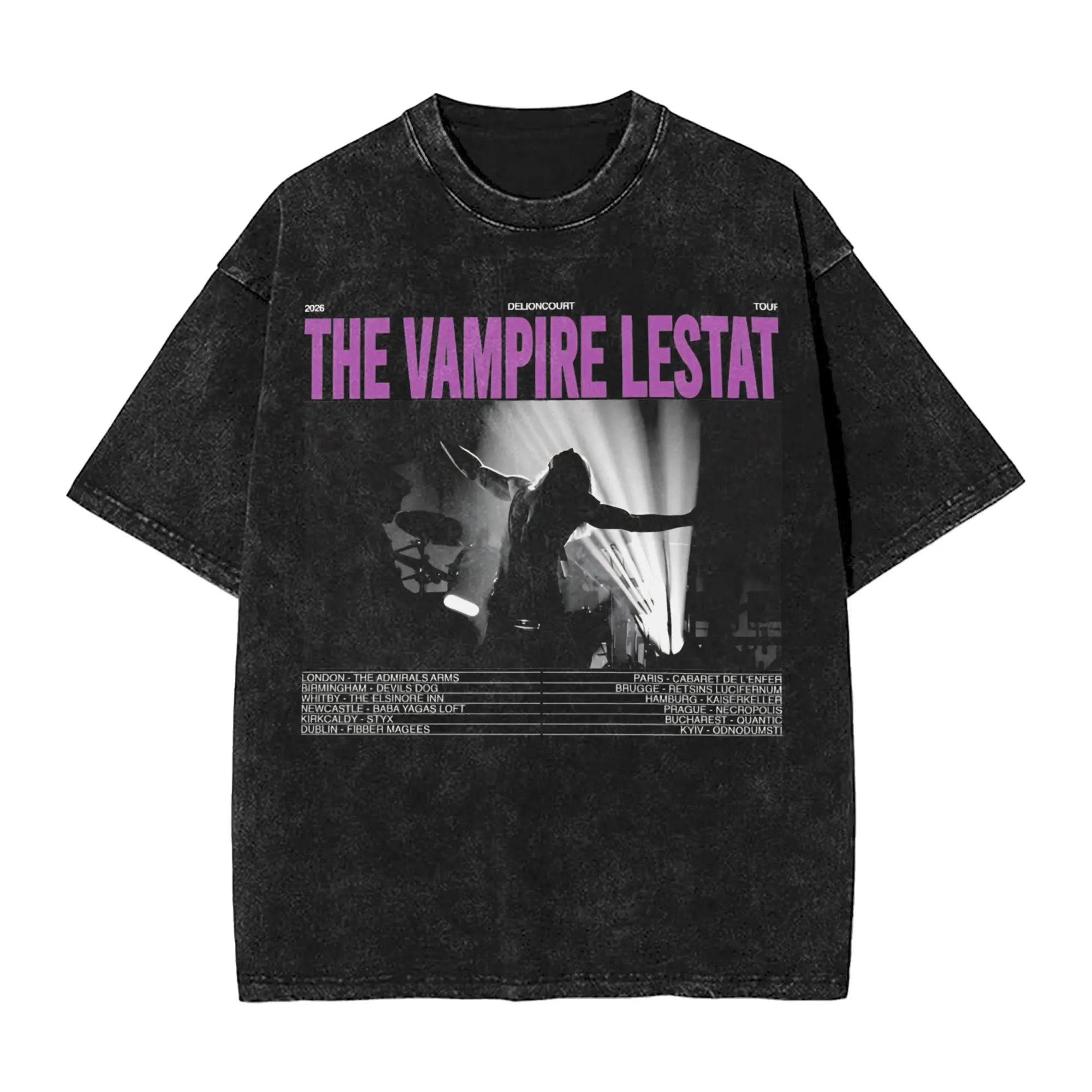 Men Women's T-Shirt The Vampire Lestat Washed T-Shirts Trending  Summer Tee Shirt Streetwear Loose Casual Clothing Dropshipping