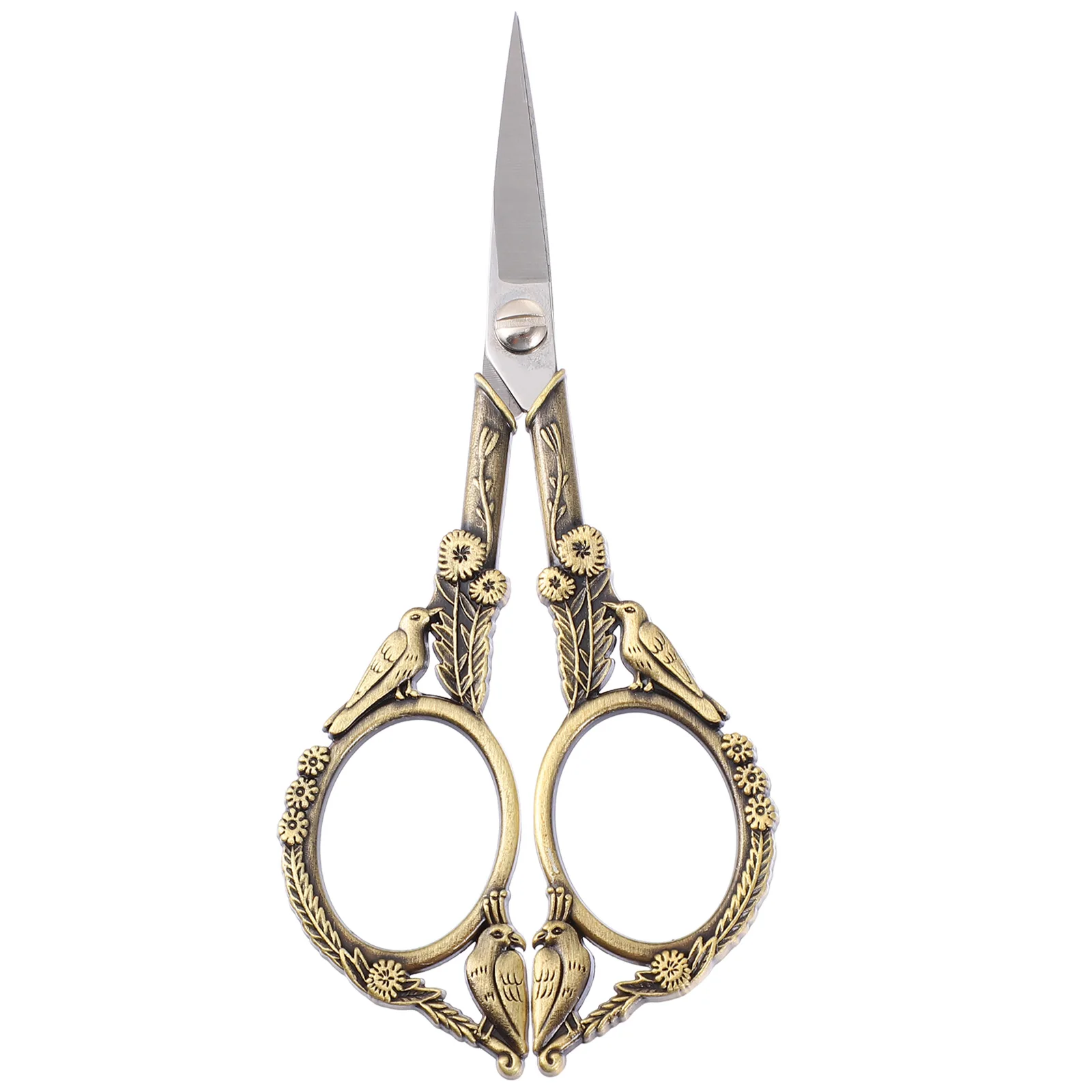 Embroidery Scissor Stainless Steel Heavy-Duty Retro Bird Design Professional Tailor Scissors Sewing Thread Cutter Craft Scissors
