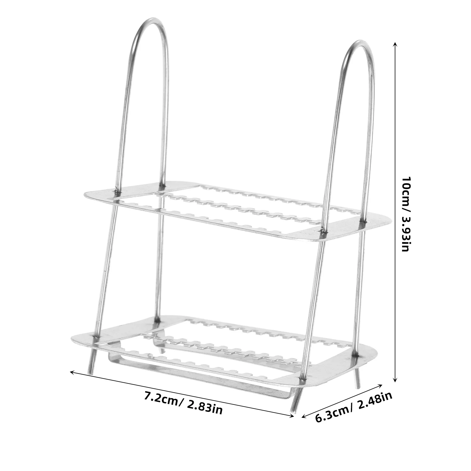 Stainless Steel Microscope Slides Storage Rack 26 Positions Glass Slide Holder For Laboratory Staining Tools Biology