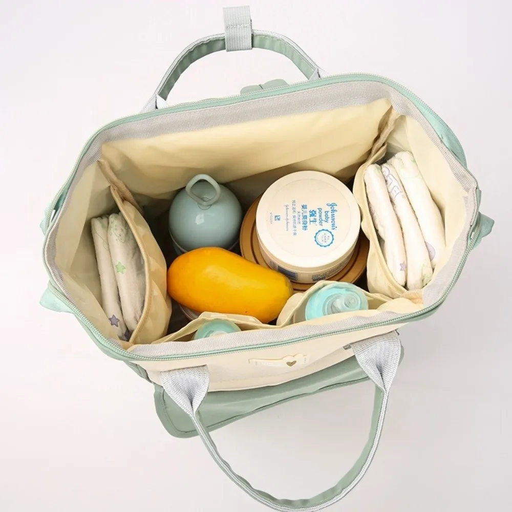 Zaino da donna portatile di grande capacità Borsa per mamma multitasca impermeabile Borsa per pannolini per bambini leggera e resistente all'usura
