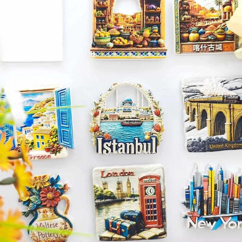 تركيا ملصقات الثلاجة الأزرق اسطنبول السفر التذكارية مسجد مغناطيس الثلاجة ديكور المنزل هدايا الزفاف #2