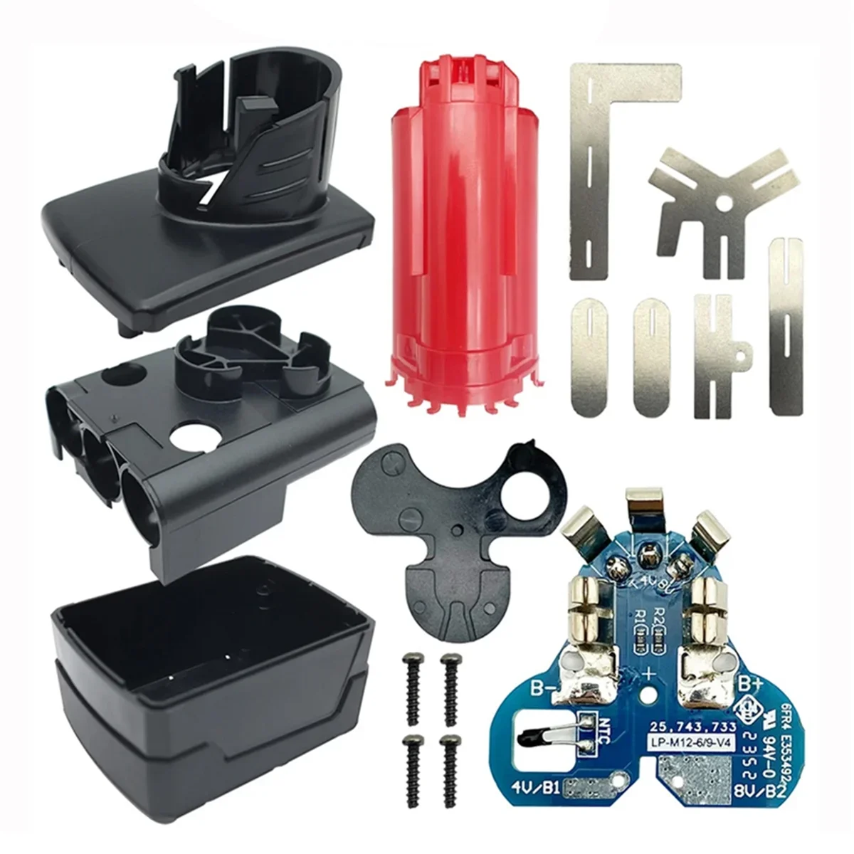 

M12 Battery Case PCB Circuit Board 9 X 18650 Shell for Milwaukee 12V 10.8V 3.0Ah 48-11-2411 Li-Ion Battery Housing