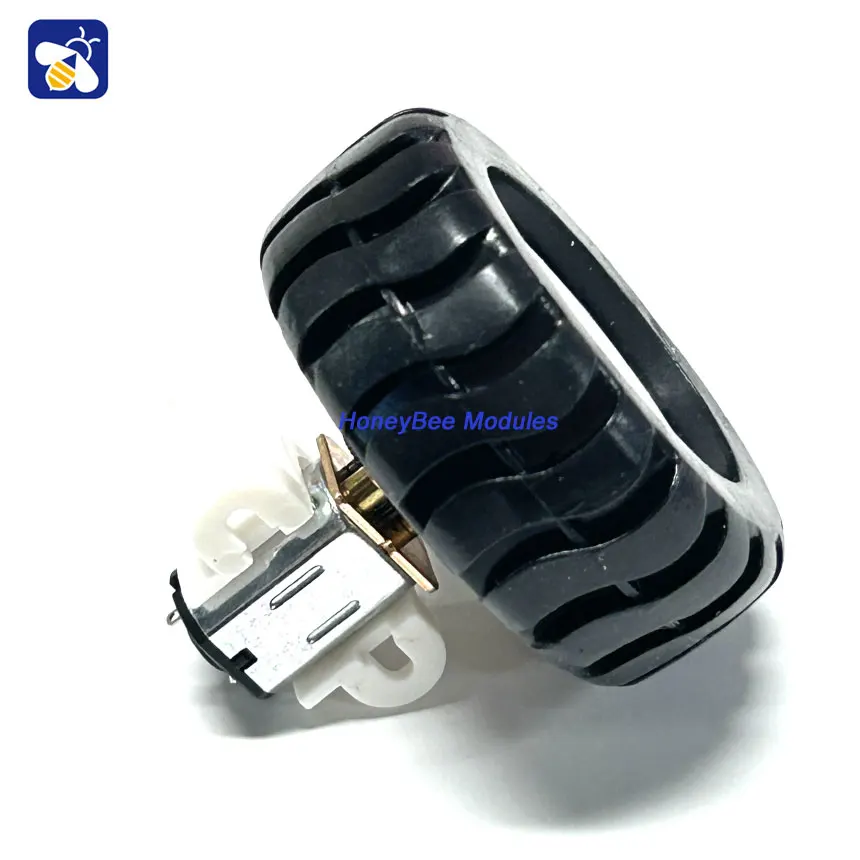 N20 Geared Motor 6V Micro DC Gear Motor Low Speed Motor with D-Shaft Rubber Tyre Kit