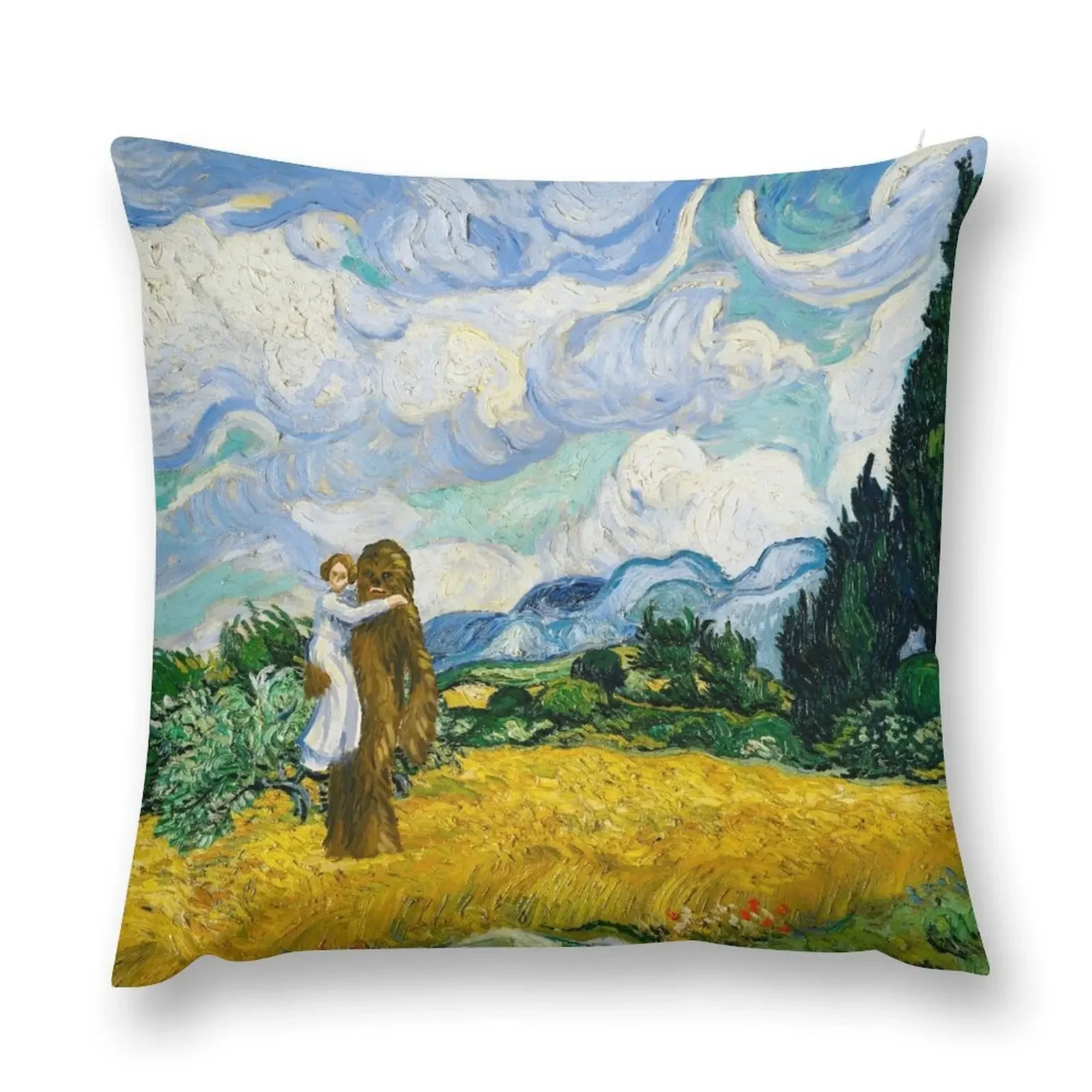 

Leia and Chewbacca in Wheat Field Throw Pillow Sofa Cover Custom Cushion Photo pillow