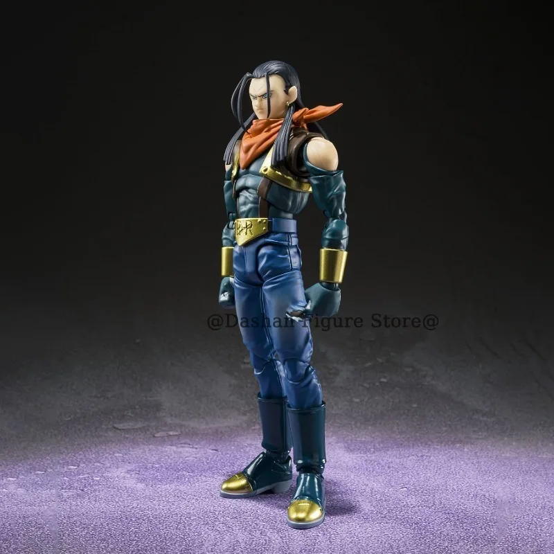 드래곤 볼 GT 액션 피규어 SHF 슈퍼 안드로이드 17 18 피규어 청금석 입상 애니메이션 장식품 이동식 컬렉션 모델 완구