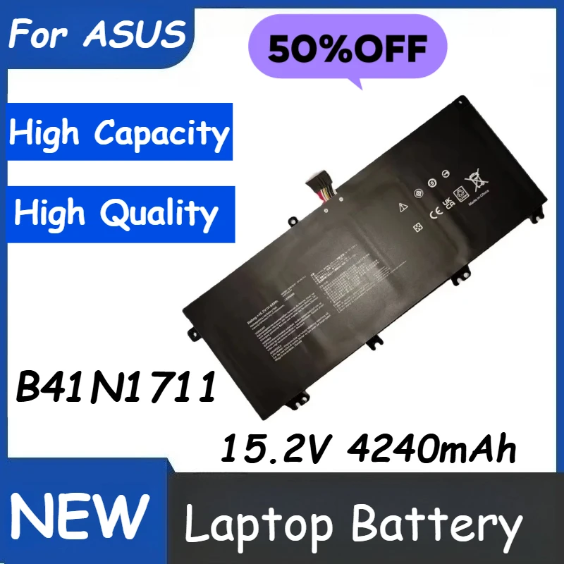

For Asus ROG Strix B41N1711 GL503VM GL503VD GL703GE GL703VD GL703VM GL503G GL503GE FX503VM FX63VD FX63VM FX705DD Laptop Battery