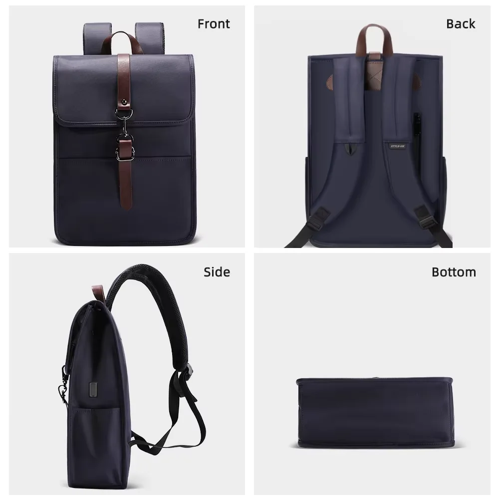 HK High-quality Business Backpack British-style Waterproof Oxford Fabric Laptop Bag  Large-capacity Commuter Business Travel Bag view 4