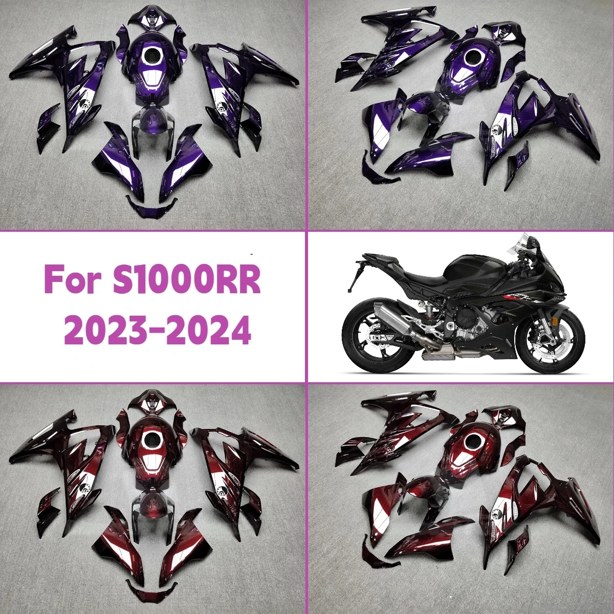 

Комплект пластиковых обтекателей для мотоцикла BMW S 1000RR ABS 2023-2024 годов, окрашенный, в стиле 23/24 S1000RR, на заказ