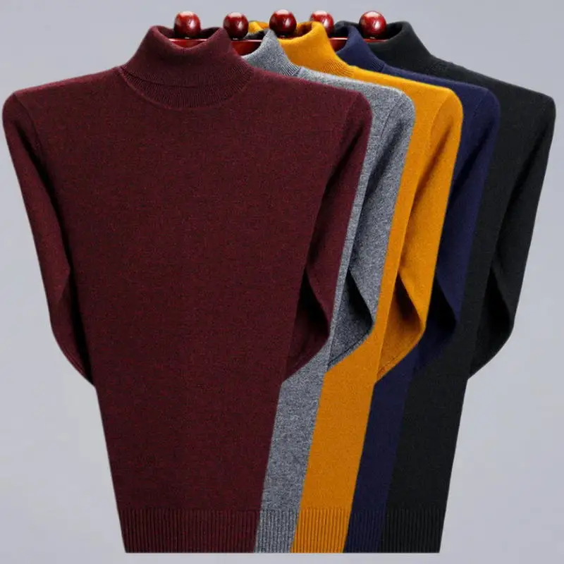 Turtleneck Men Clothes 2024 Autumn Winter Cashmere Cotton Blend Warm Jersey Hombre Pull Homme Hiver Pullover Sweater Men