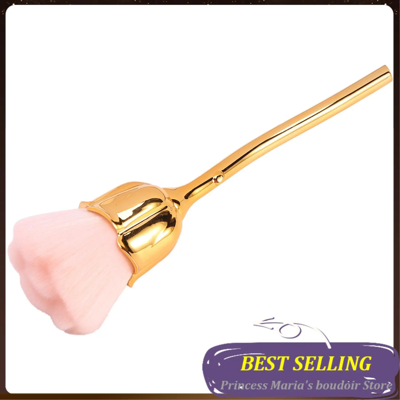 

AB30-Nail Dust Brush Pink Rose Brush Nail Art Cleaning Brush Blush Powder Brush