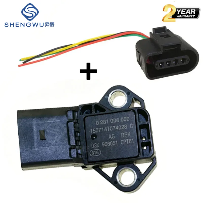 

4Bar Map Pressure Sensor 0281006060 03K906051 For Porsche VW Crafter Audi A1 A6 Q5 SEAT Ibiza SKODA Fabia 1.4 1.9 2.0 3.0 Tdi