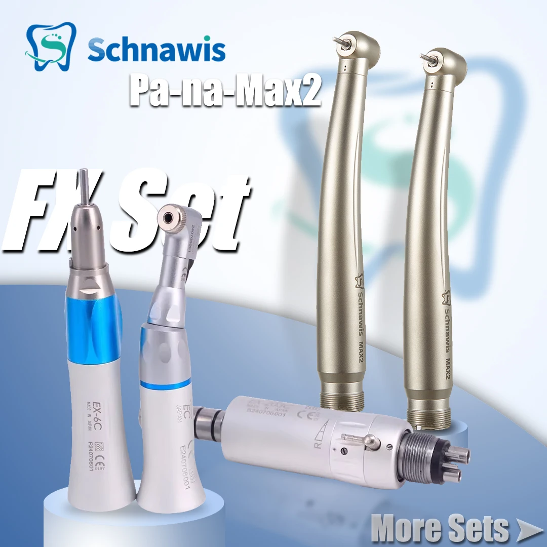 Dental 1:1 Contra Angle Low Speed Direct Drive Handpiece FX Set M500LG M600LG Turbine Handpiece Pa-na-Max2 Turbine Handpiece