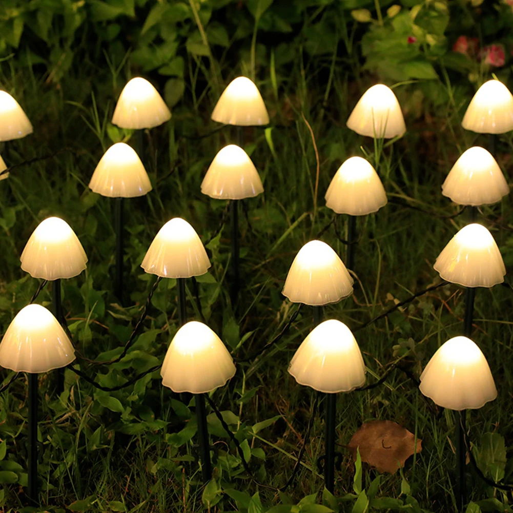 Led Champignons Verlichting Op Zonne-Energie Verlichting Met 8-Mode Verlichting 10 Paddestoelvormige Led-Verlichting Bodemschakelaar Paddenstoel Zonne-Energie Verlichting