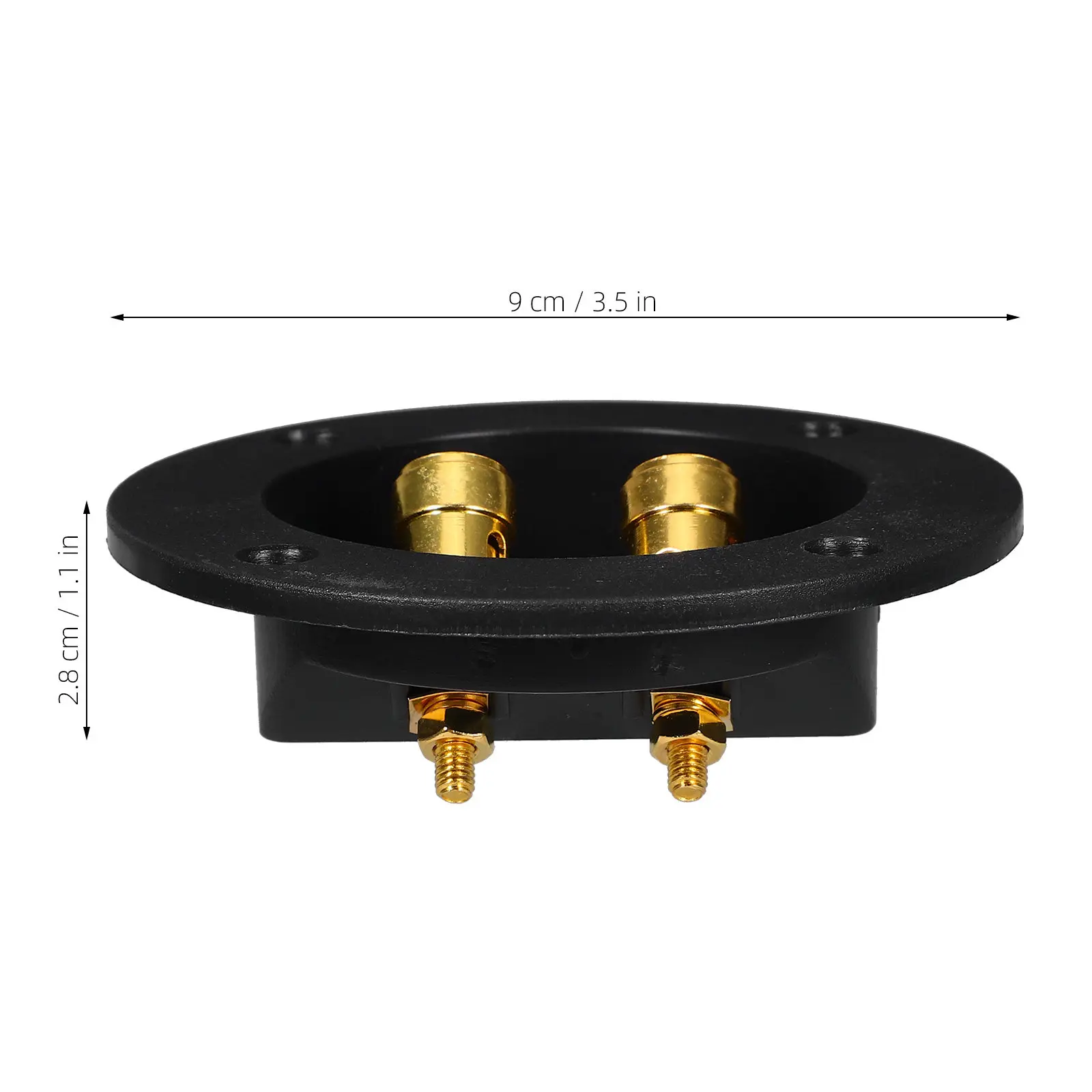 Speaker Terminal Box Round Design Pure Copper Pressfit Wiring Connector Compatible Subwoofer Audio Projects 62Mm Hole