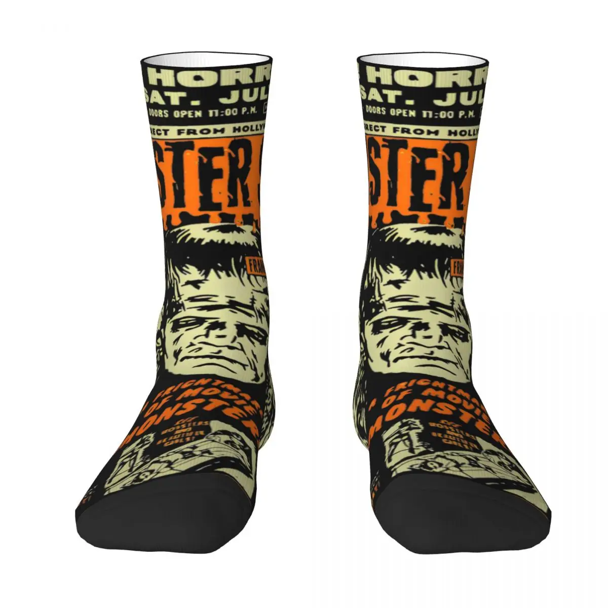 Frankenstein Socks Winter Horror Shock Show Stockings Funny Men Warm Soft Socks Design Outdoor Anti Skid Socks