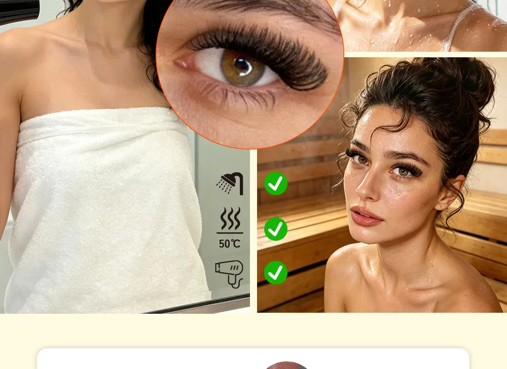 LUKATME 4D 5D YY Wimpernverlängerungen M-Curl Foxy Eyelash Faux Mink Schwarz/Braun YY 4D 5D W U Falsche Wimpern für Verführerische Augen – Detail 10