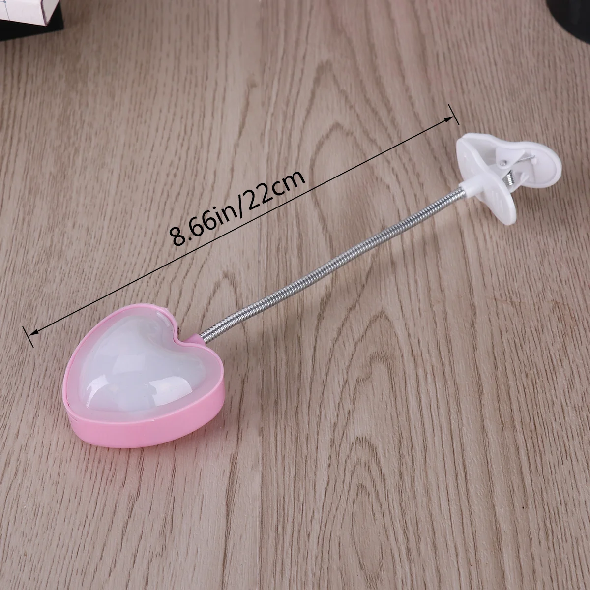 LED Desk Lamp with Clip Pink USB Powered Eye Protection Reading Light Adjustable Gooseneck Clamp for Bedside Bookshelf Study