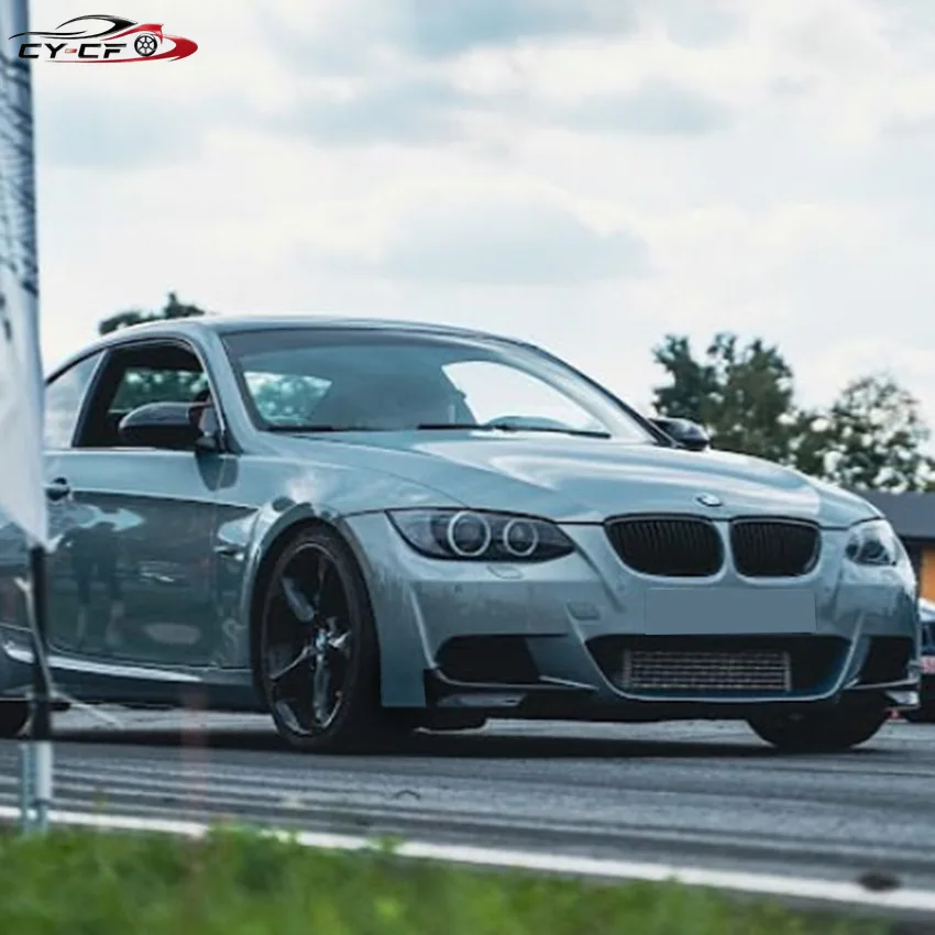 Front Bumper Lip Body Kit For BMW 3 Series E92 E93 M3 M-Tech 2006-2009 / 2010-2013 Fog Lamp Cover Trim Front Canards Splitter