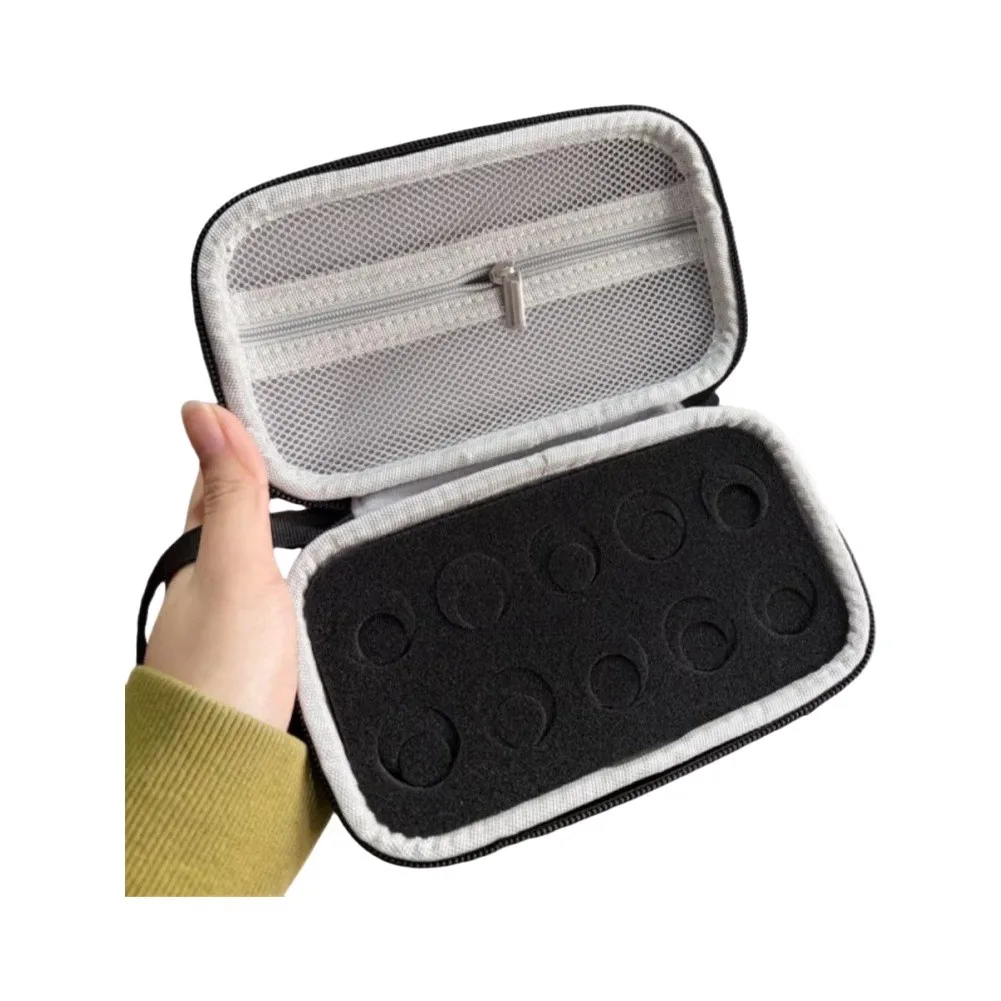 Portable Peptide Vial Storage Case for Refrigerator Use and Travel Fabric+EVA Construction 9 10 or 15 Compartments