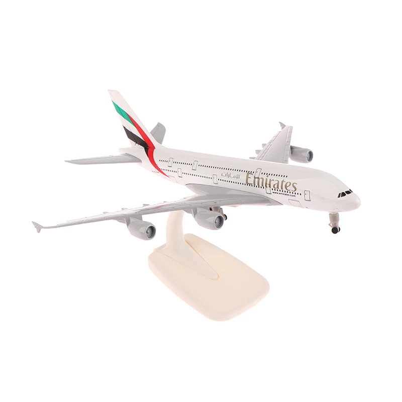 20cm 1:400 Aircraft Model Emirates Airbus A380 Metal Replica Alloy Material Aviation Simulation Children Boy Gift