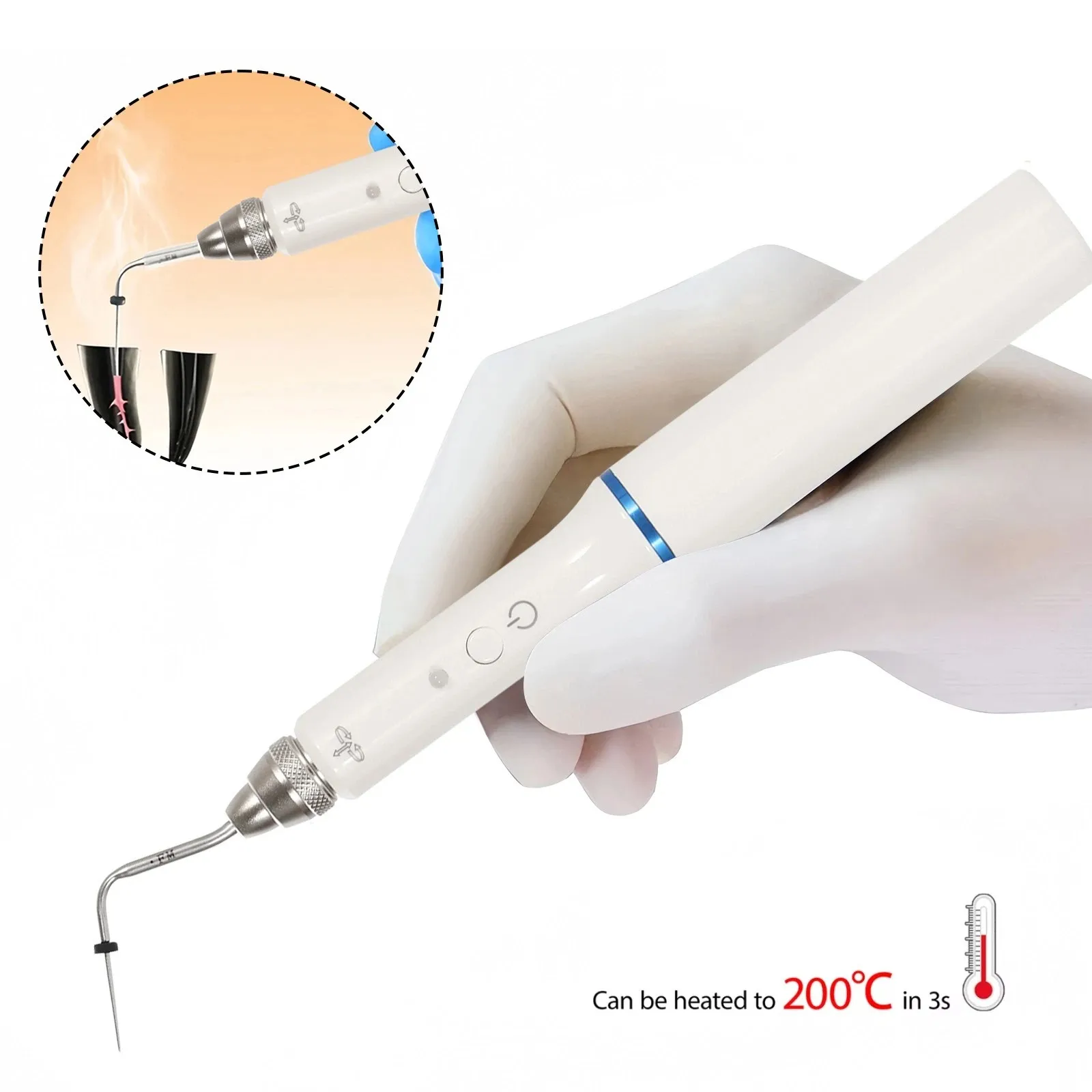 

Беспроводной эндодонтический нагреватель для гуттаперчи + 2 нагревательных наконечника